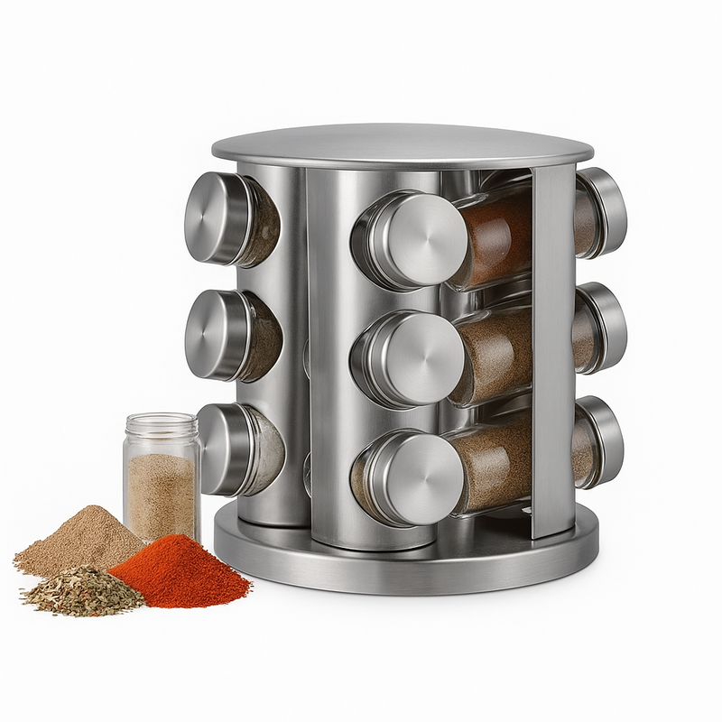 Porta Temperos e Condimentos Giratório 12 Peças